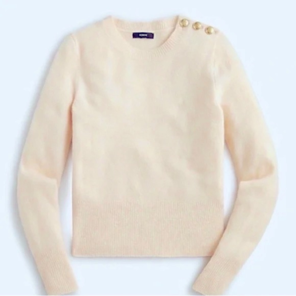 NWT J. Crew Crewneck Sweater with Shoulder Buttons Size 2X